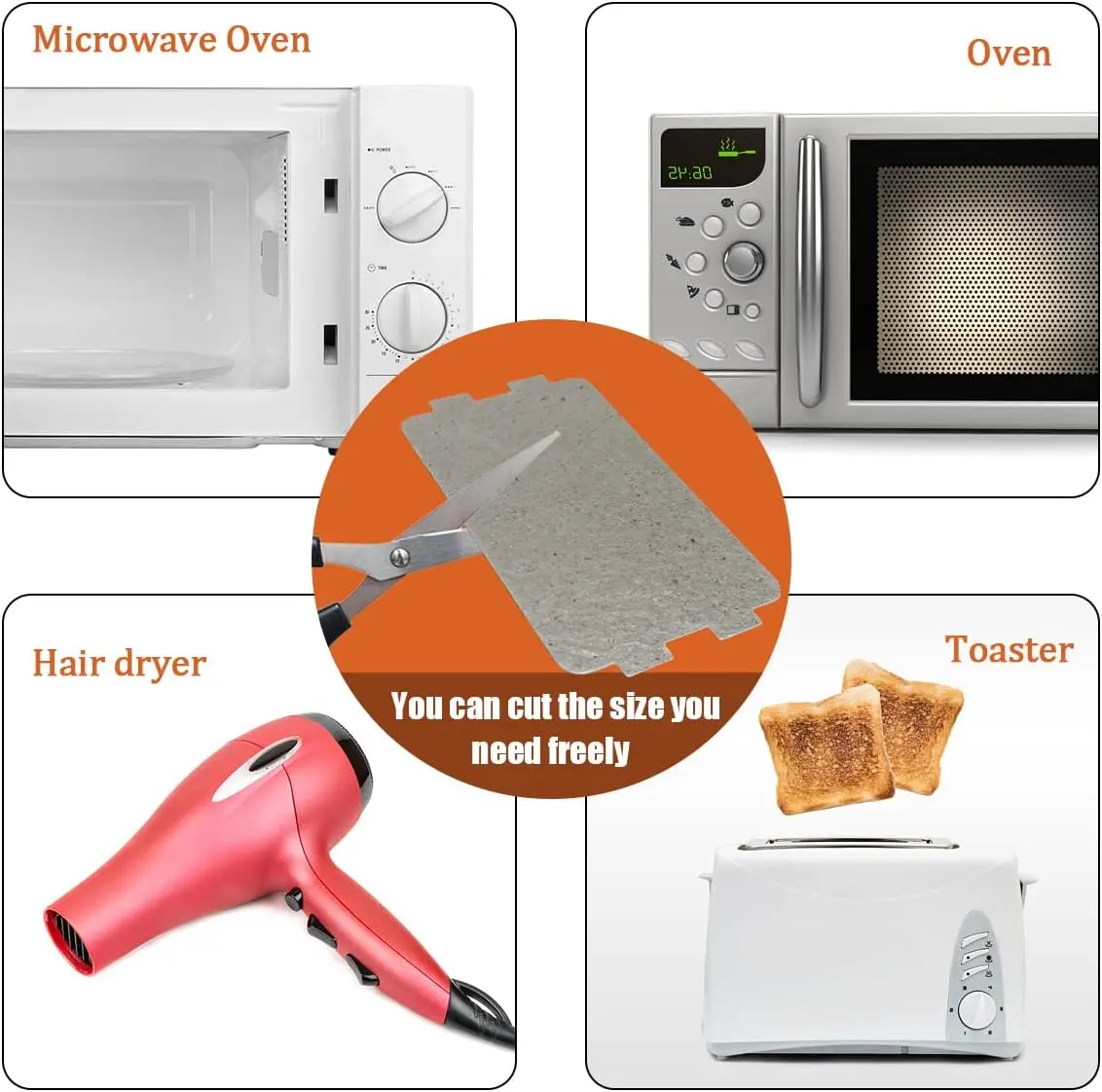 5 Pcs Waveguide Cover Universal Mica Sheet Microwave Oven Repairing Part for Kitchen Home Restaurant (2.5 Inch X 4.6 Inch)