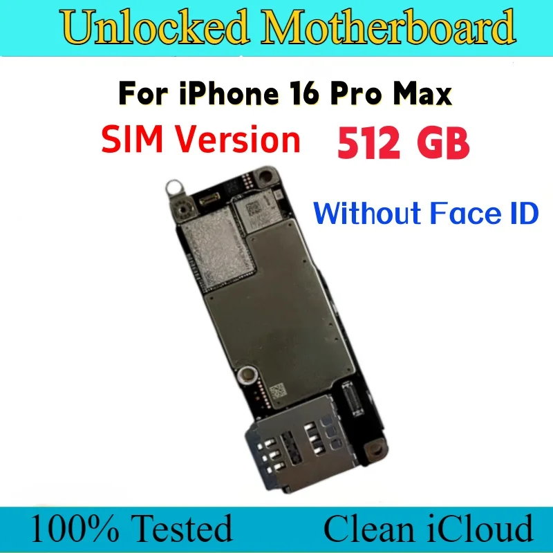 Unlocked Motherboard For iPhone 16 pro Max With Face ID