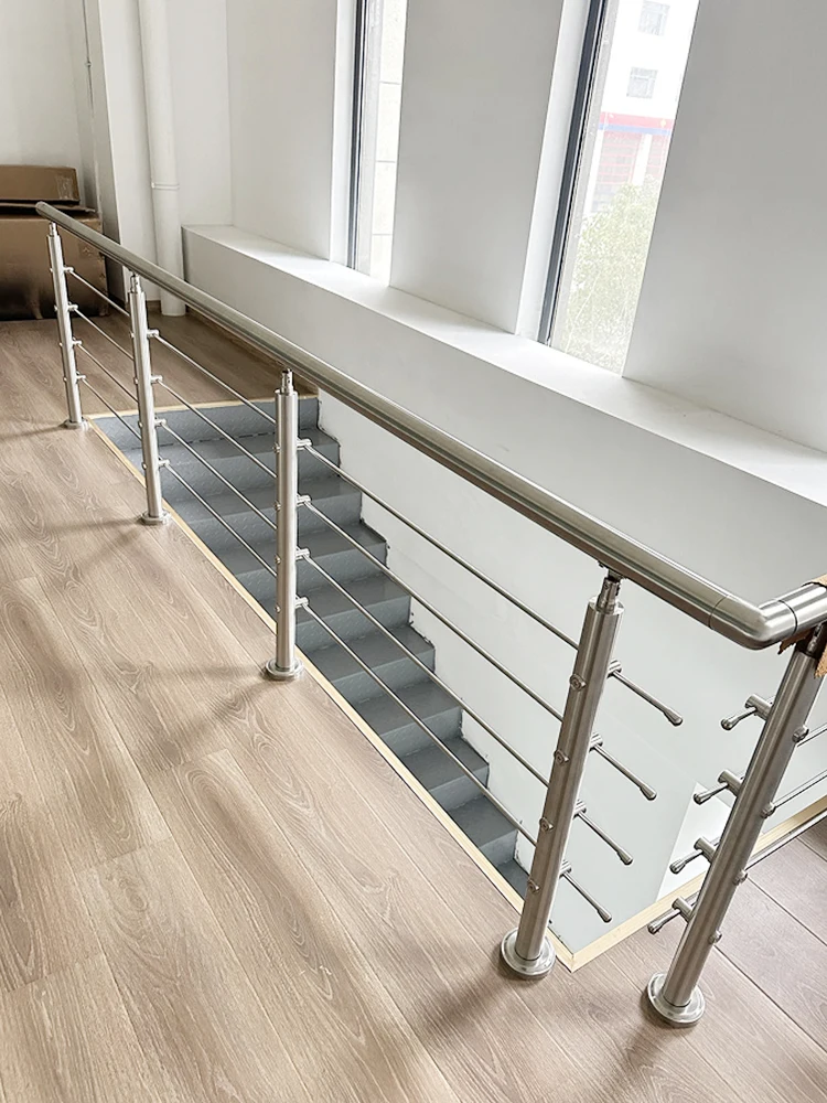 Stainless steel stair handrail guardrail indoor household platform column self-installed rural self-built house simple balcony r