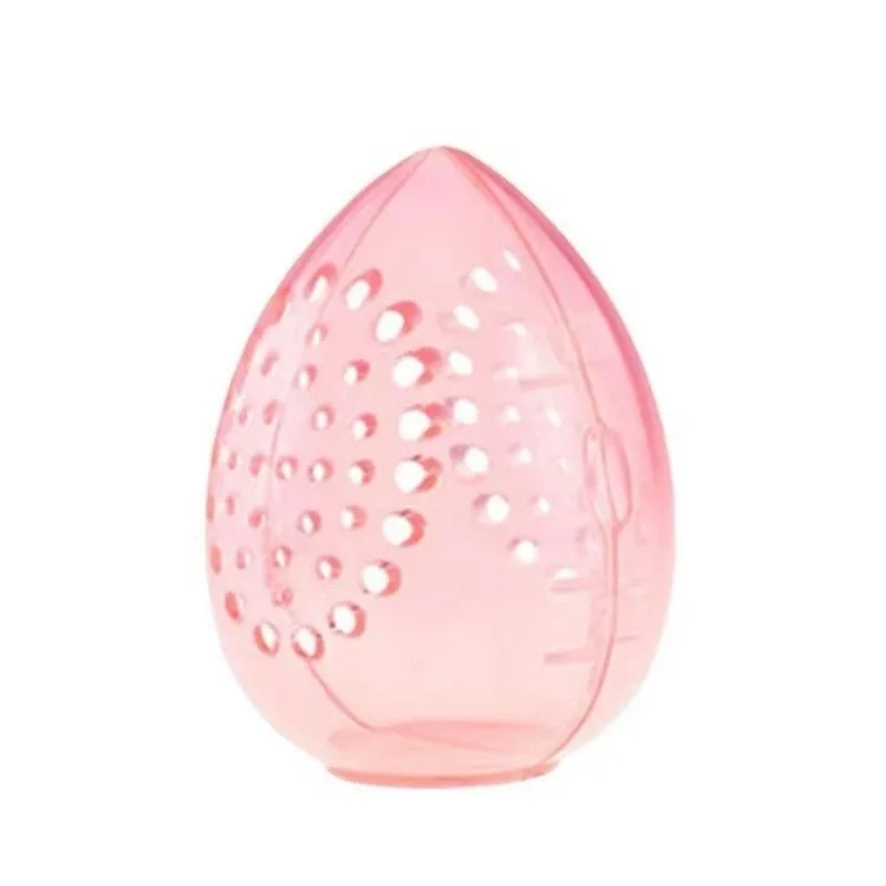 Empty Makeup Sponge Storage Box Plastic Egg Shaped Cosmetic Puff Organizer Rack Portable Makeup Blender Holder Stand Drying Box 5