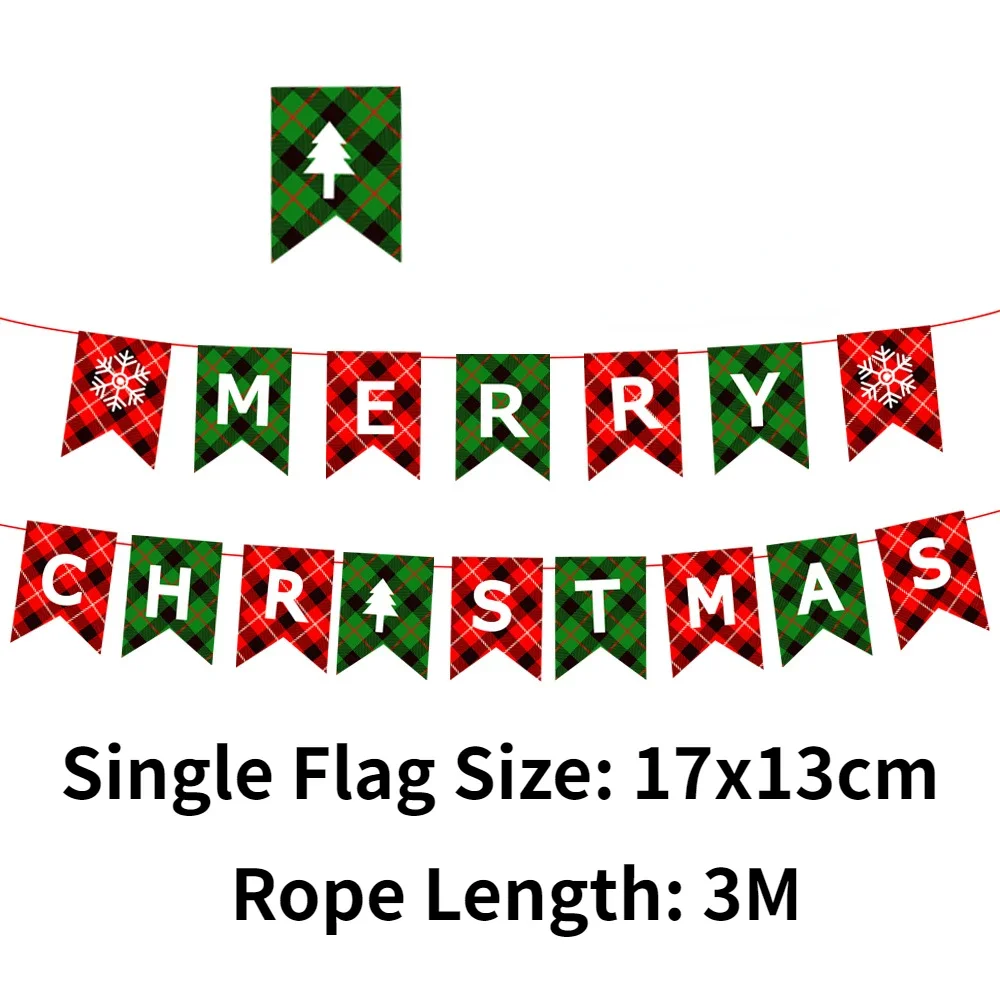 thumbnail image 1 of Merry Christmas Banner Decorations for Home Garland Santa Claus Navidad Natal Xmas Gift Noel Decor New Year, 1 of 5