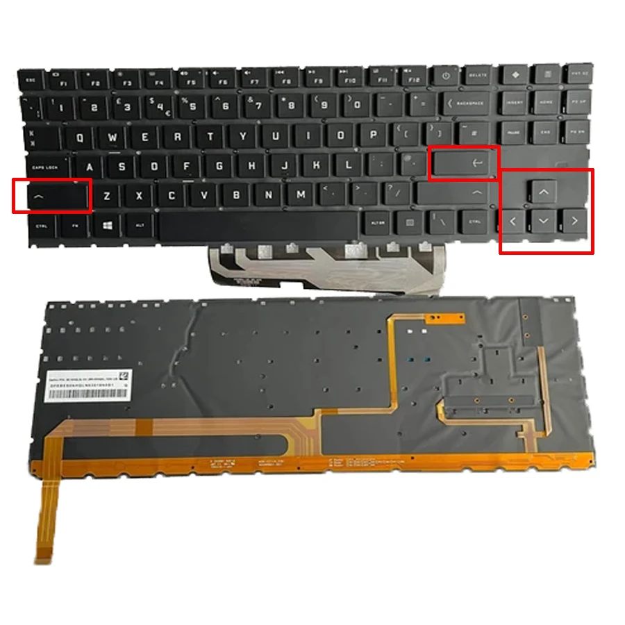 Tastiera Per Laptop Retroilluminata Rgb Uk Per Hp Omen 15 15-En 15-Ek Tpn-Q238 Tpn-Q236 16-B Q265 15-Ek000 Versione Amd