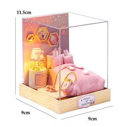 Deluxe Milk Tea Dollhouse DIY Kit: Handmade 3D Puzzle and Wooden Crafts (QT - 028)