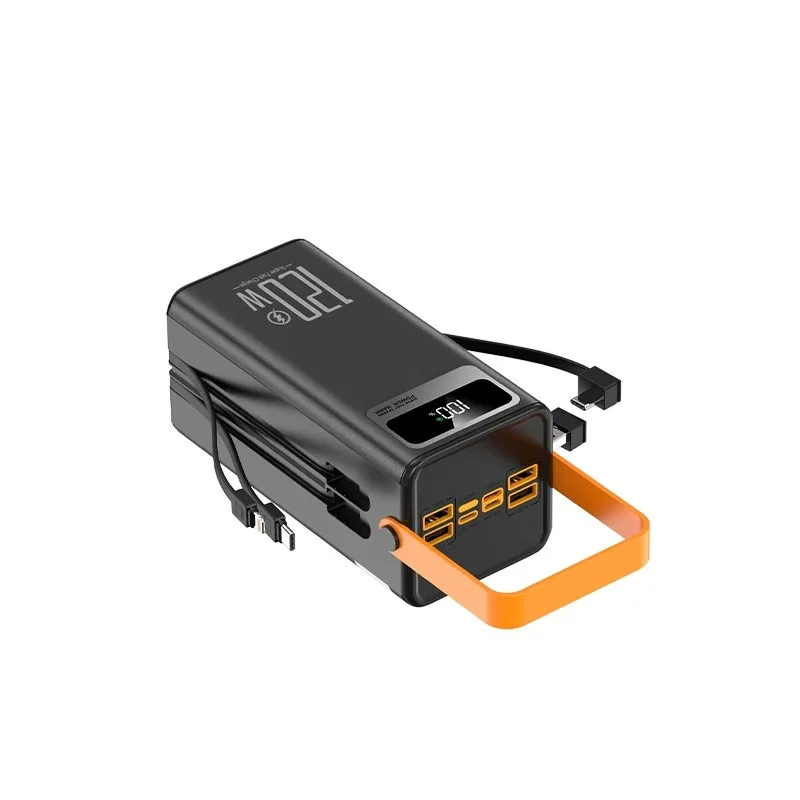 100000mAh 120W 고속 충전 파워 뱅크 대용량 아웃도어 모바일 전원 공급 장치 7개 기기 동시 충전 지원