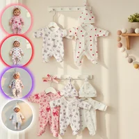 Barboteuse pour bébé, 4 Styles, tenues les plus mignonnes pour poupées nouveau-nés de taille 8 à 9 pouces, doux au toucher, vêtements faits à la main de haute qualité avec chapeau 1