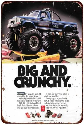 Бигфут означает «Гадкий съешь что-то в своём пути», Репродукция AMI модели 80s, металлический знак