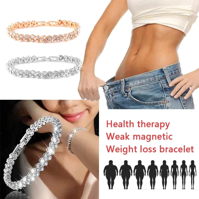 Magnetic Slimming Bracelet Women's Crystal Diamond Bracelet