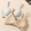 Front Open Nursing Bra Maternity Jelly Gel Laser Cutting Seamless Underwear Ultra Thin Breastfeeding Bra For Pregnant Women 4