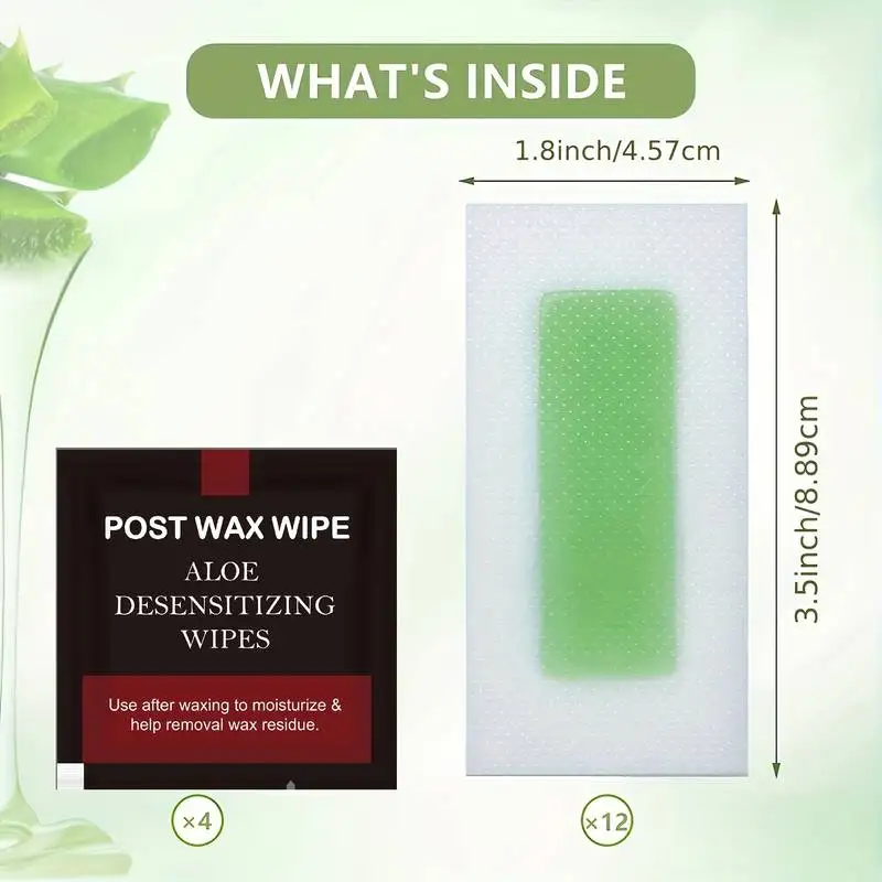 Painless Hair Removal Wax Strips Waxing Wipe Sticker Professional Facial Body Leg Lip Hairs Remove Wax Paper Women Men Use