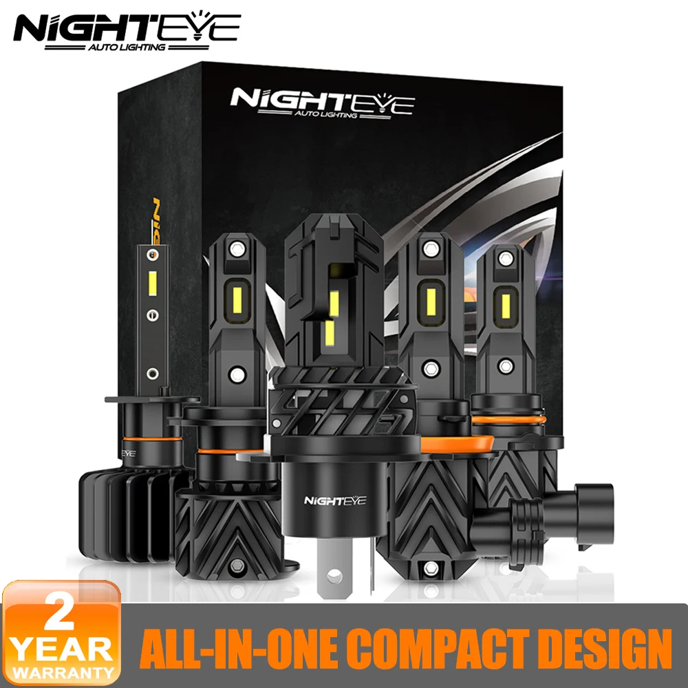 NIGHTEYE N35 H7 светодиодный H4 H11 H8 H9 H1 9005 HB3 9006 HB4 лампы для автомобильных фар 50 Вт 6000 лм K