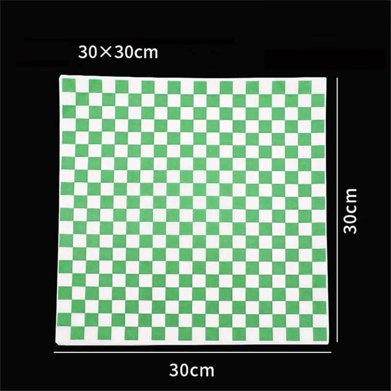 Colorful Grid Pizza & Fried Food Oil-Proof Paper Sheets, 1000PCS Bulk Lot for Hambu... - SKU OPPS1530 - UGI Packaging
