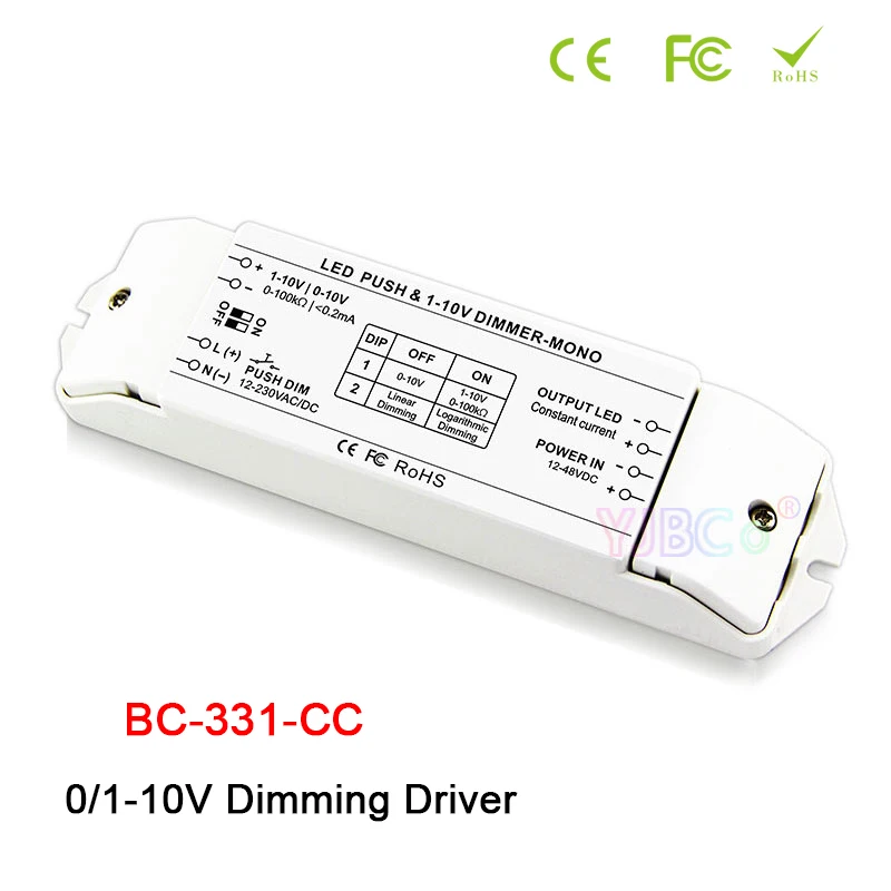 Bincolor 0-10V to PWM dimming signal Converter 350mA~2400mA constant current LED Dimming Driver 1-10V  PUSH DIM dimmer driver dc24v ac220v signal converter high precision 0 1% 2 in 4 out 2 in 2 out current signal isolator