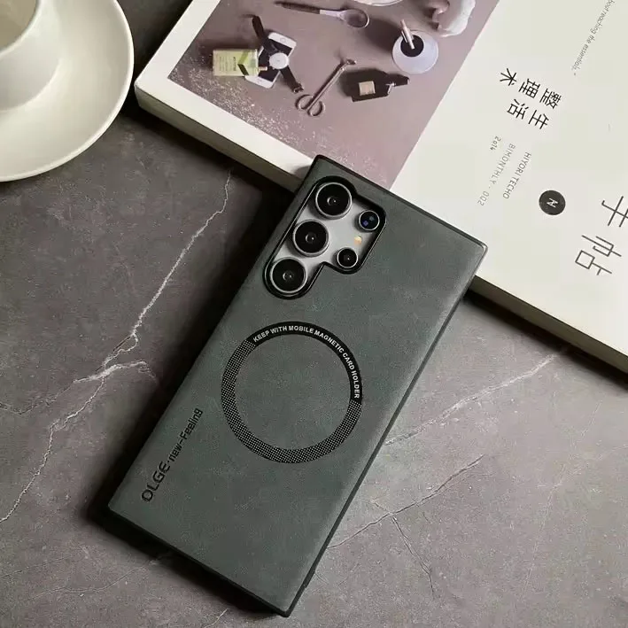 Premium Magnetic Leather Shockproof Phone Case