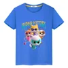 Super Kitties Summer Print T-shirt pride tshirt y2k one piece boys Anime Tees 100% Cotton Short Cartoon Tops kids clothes girls 2