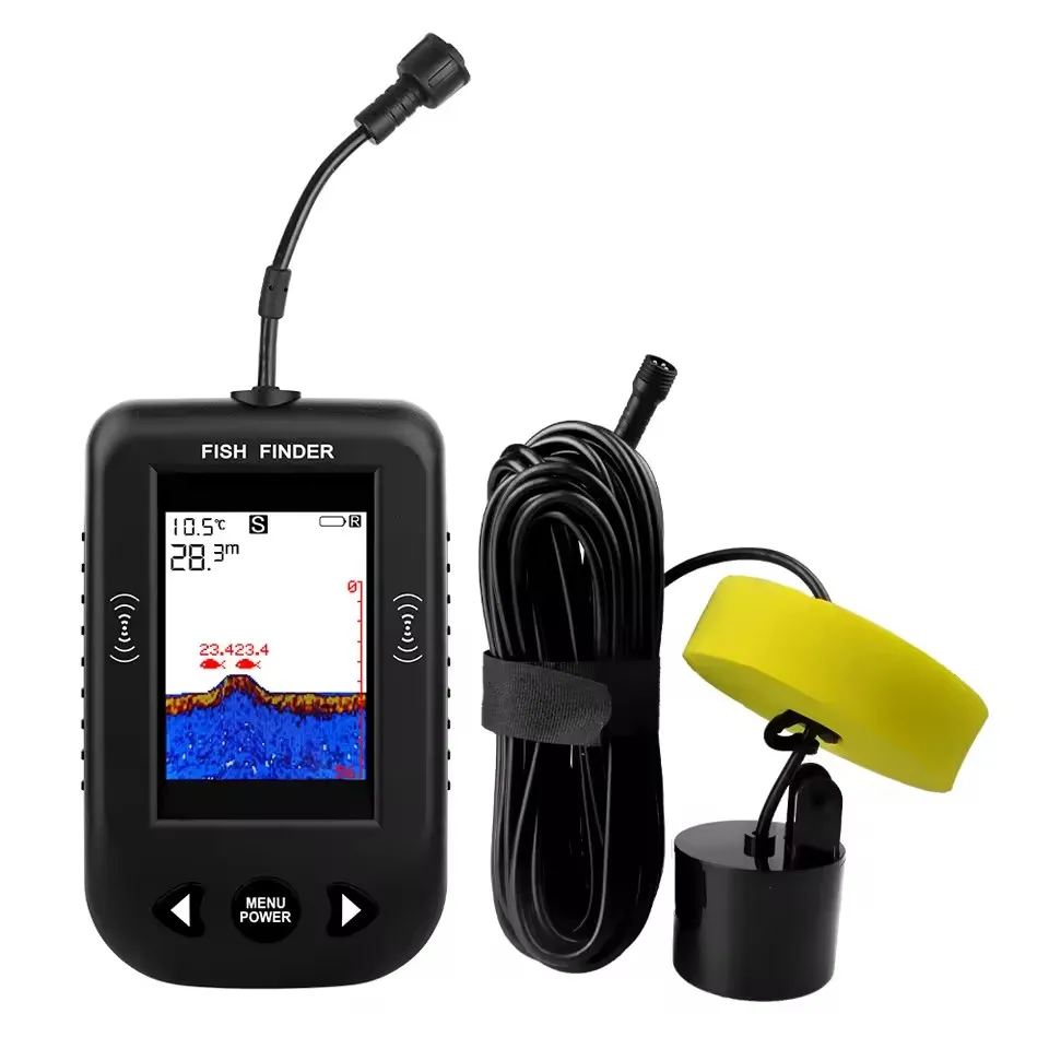 Sondeur portable avec alarme 100m couverture 45° détection poissons lac mer pêche sportive