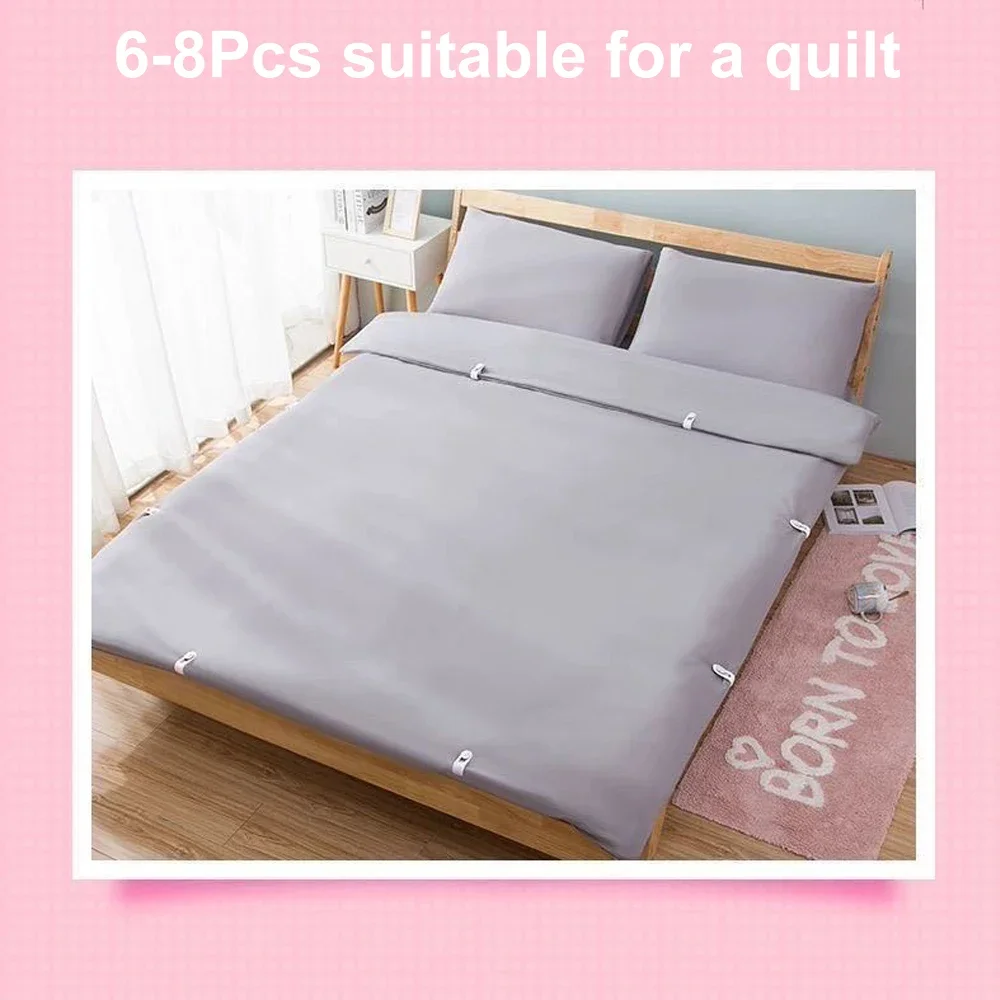 6/12PCS Bedroom Bed Sheet Clips Quilt Holder Non-slip Quilt Blanket Clip Curtain Blankets Cover Clip Fastener Fixer Device Bed Sheet Holder Bed Sheet Clips Sheet Clips