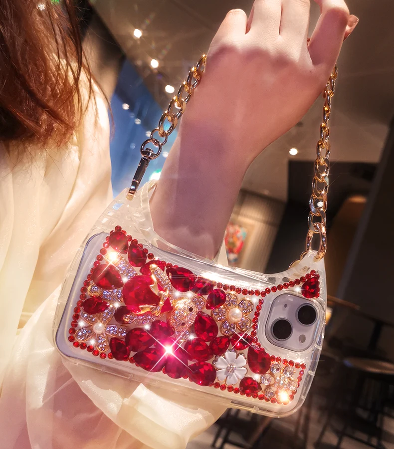 Full Diamond Bear crystal phone case.