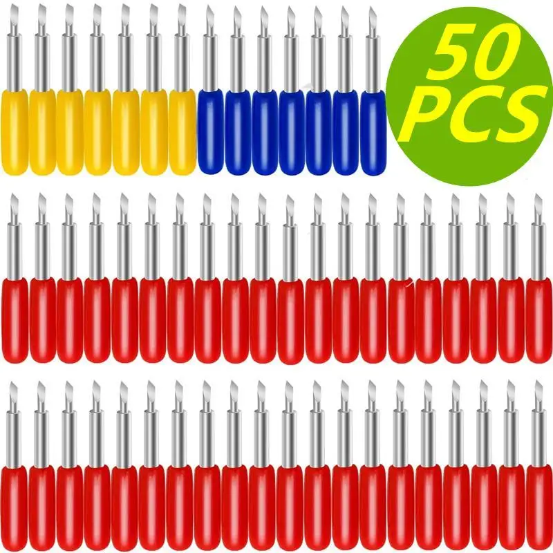 50PCS 30/45/60 Degrees Replacement Blades For Roland Cricut Plotter Blade  Knife Cutter Blades For Power Tools Cutting Plotter