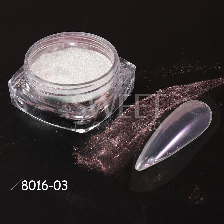 1Box Moonlight Pearl Nail Powder Shimmer Mirror White Chrome Nail Pigment  Rub Mermaid Glitter Dust Polish For Manicure JI8016 - AliExpress