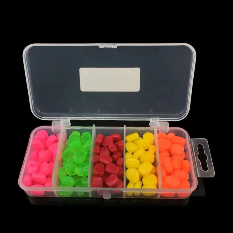 Leurres souples maïs 5 couleurs - 1cm pour carpe et blanc - Matériel pêche silicine appâts