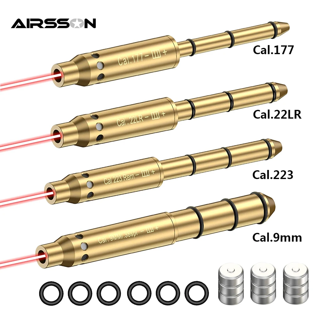 TacticalLaserBoreSight17722LR223Rem9mm38splCalRedLaser