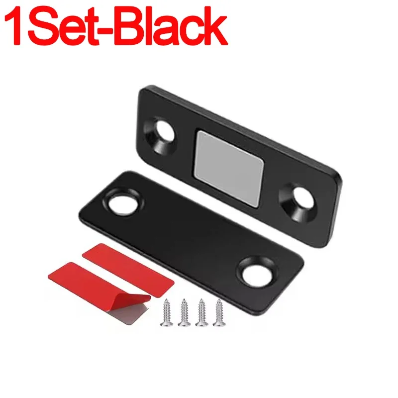 Invisible Magnetic Cabinet Catch and Door Latch Set with Adhesive for Furniture, Drawers, and Windows
