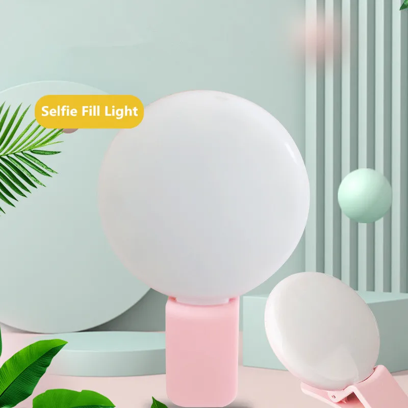 Led Selfie Ring Light Mini Photography Clip Fill Light In Durevole Pratico Portatile A Tre Stop Dimming Circle Per Telefono Portatile