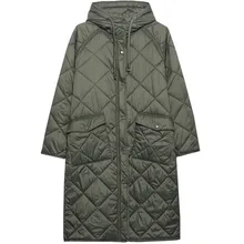 

Maxdutti Hooded Loose Coat Jacket Women Winter Trench Coat Women 2022 England Style Vintage Oversize Long Parka Coat Women Tops