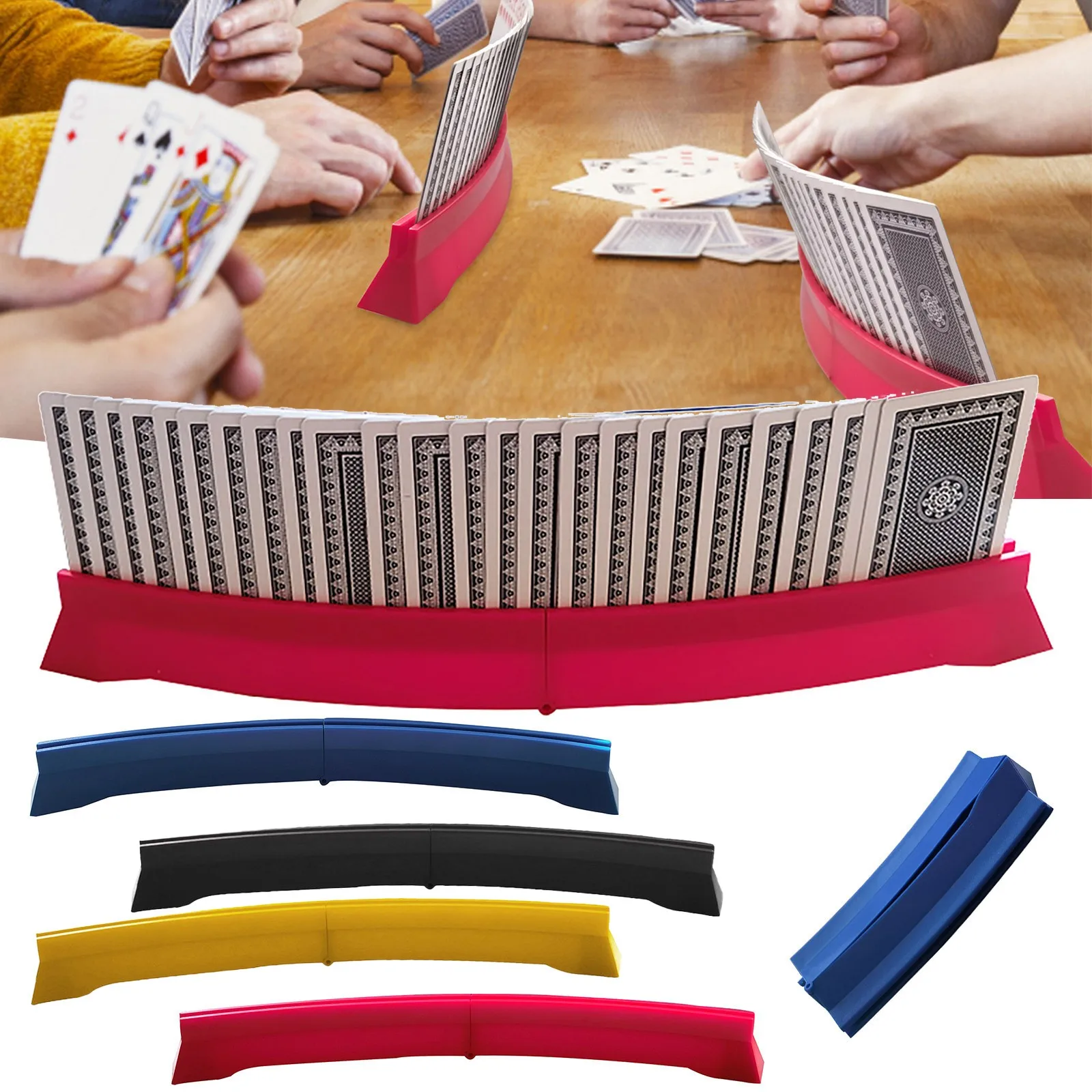 1/2/4PCS Card Holders For Playing Cards Hands Free Curved Foldable