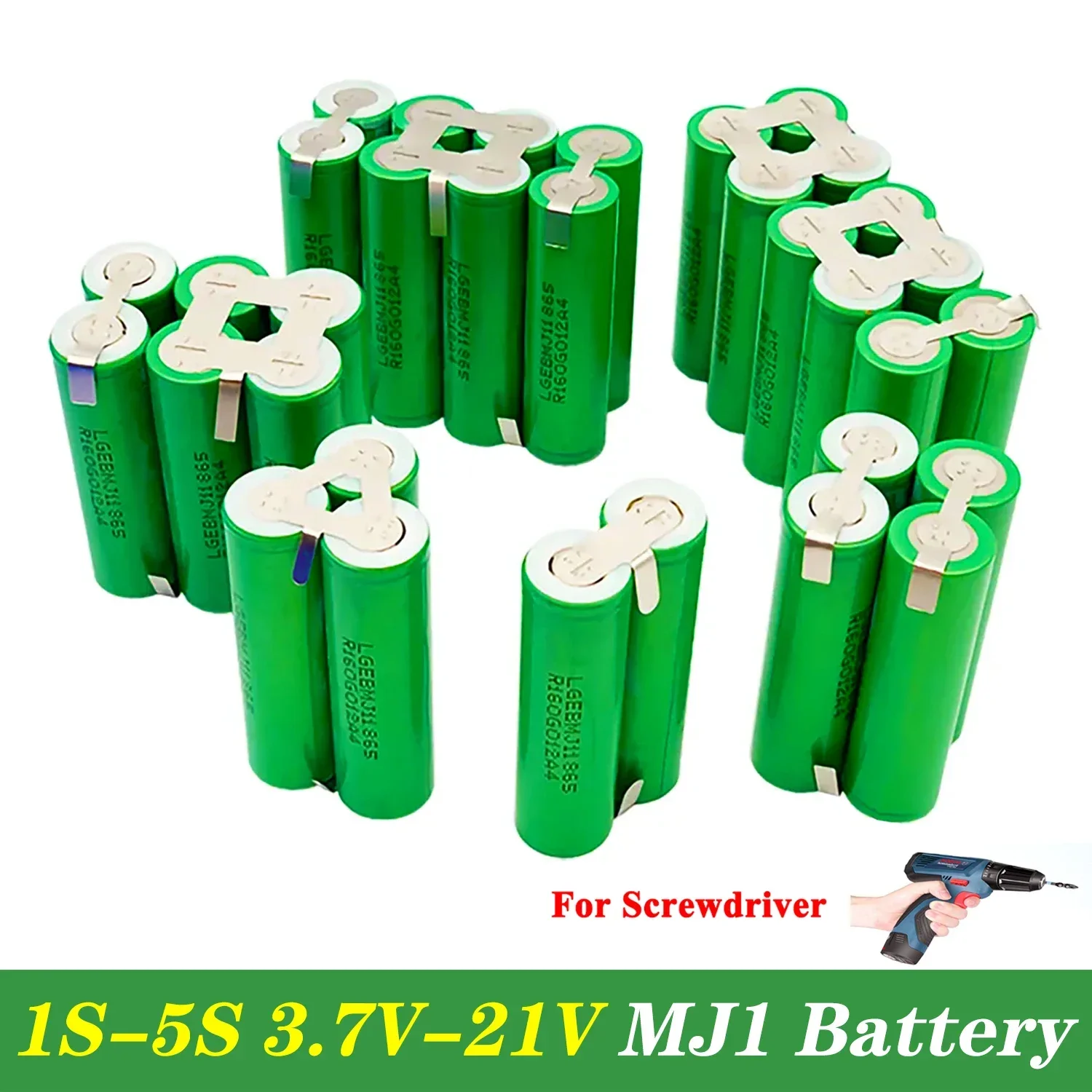 18650 MJ1 1S3P 2S1P 3S2P 4S2P 5S2P 3,7 в 8,4 в 10,8 В 16,8 в 18 в 3500 мАч 7000 мАч для отвертки