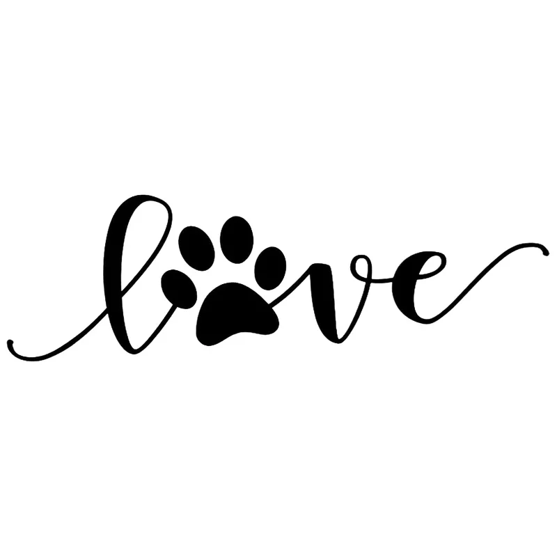 

Creativity Interesting Love Dog Footprints Auto Motorcycle Sticker PVC Sunscreen Waterproof Customizable Colors of Decal