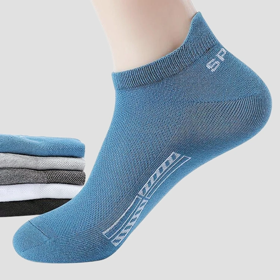 5Pairs-High-Quality-Men-Ankle-Socks-Breathable-Cotton-Sports-Socks-Mesh ...
