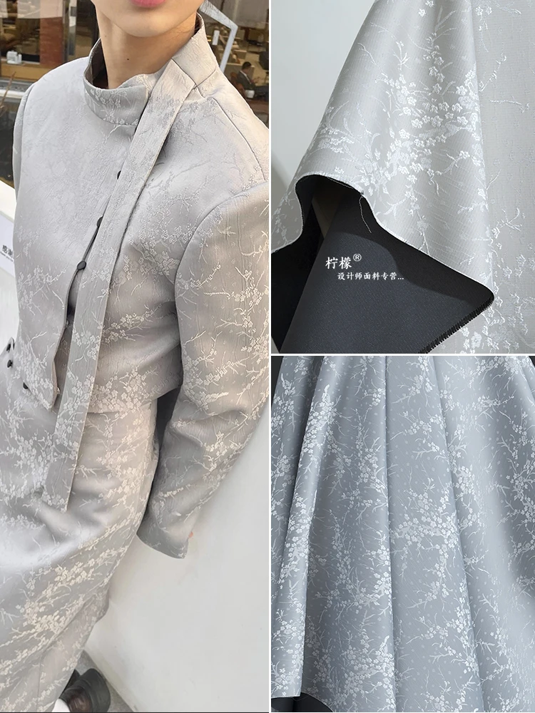 

Thickened Jacquard Fabric Creative Chinese Style Fashion Wrinkle Resistant Jacket Clothing Designer Fabric Material for Clothes