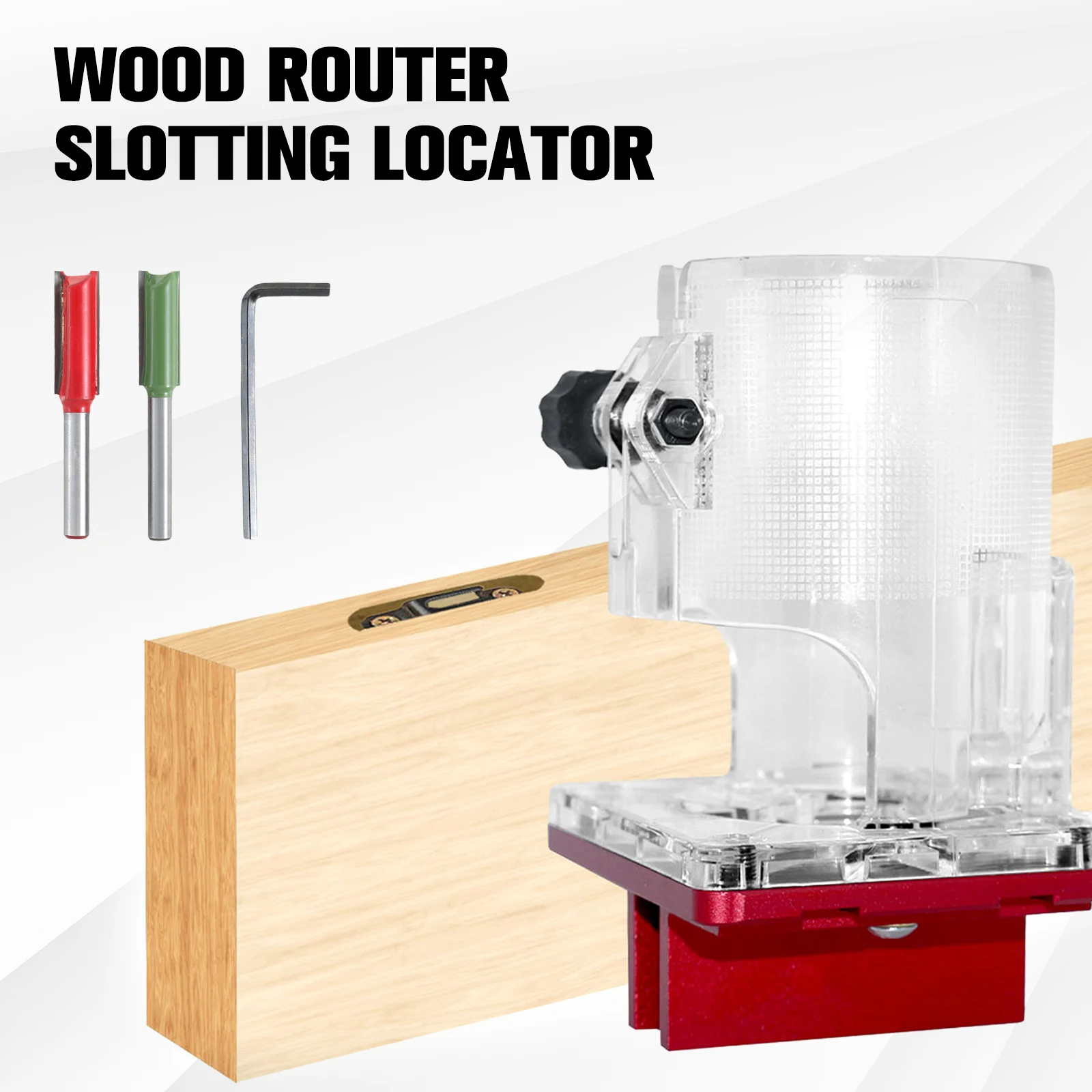 

Woodworking Slotting Locator Compact Router Trimming Machine 2 in 1 Invisible Fastener Punch Bracket for Wardrobe Cupboard Pane