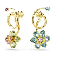 Ensemble de bijoux de luxe, nouvelle série plante, Imitation cristal, fleur, collier, boucles d'oreilles, Bracelet, bijoux de luxe, cadeau de noël 2