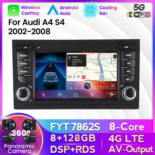 Autoradio 2 DIN Android 11 pour Audi A4 B7 B6 S4 RS4 SEAT Exeo Carplay  Autoradio Audio Lecteur multimédia de voiture GPS Stéréo RDS - Cdiscount  Auto