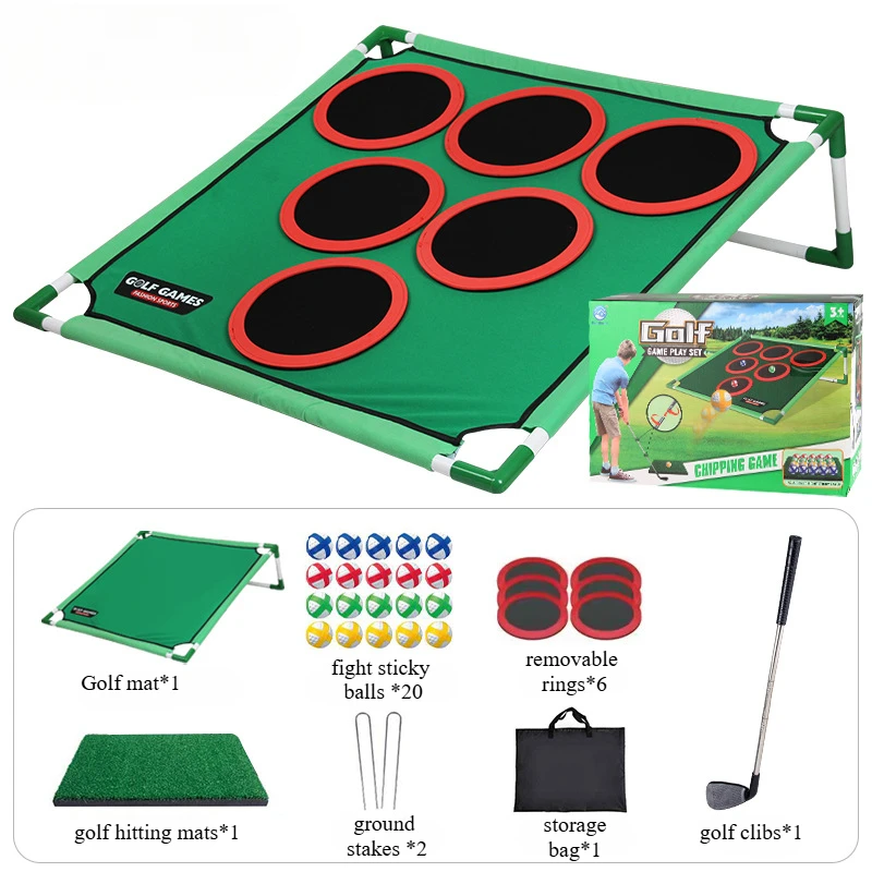 Golf Game Play Set Golf Chipping Game Cornhole Game with Balls Putting Mat  Putter Target for Golfers Kids Family Indoor Outdoor - AliExpress 26