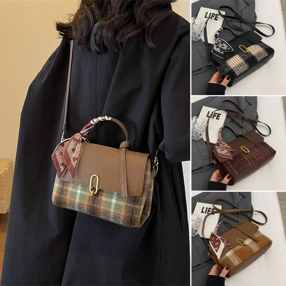 

Woolen Crossbody Shoulder Bags Fashion PU Leather Handbag Purse Wallets Women Girls