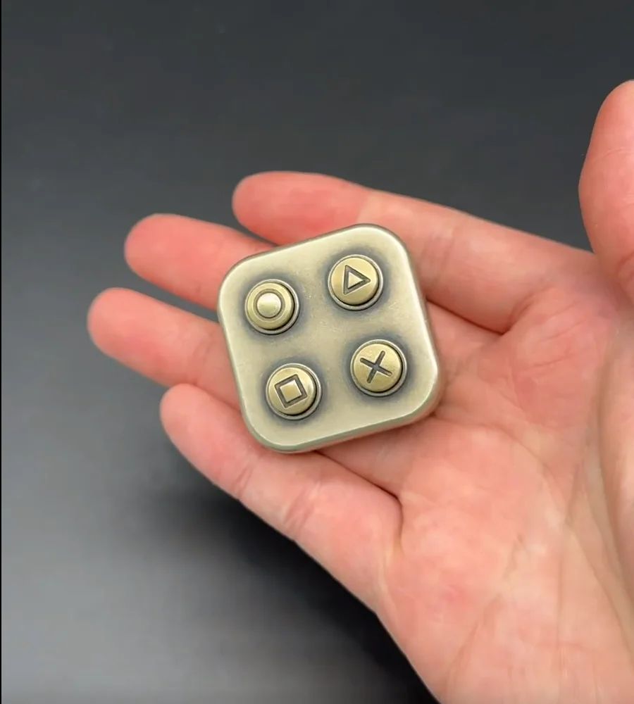 

Медная игровая нажимная карточка Acedc, гироскоп для пальцев, игрушка для декомпрессии, поп-монета, нажимная карточка для повседневного использования