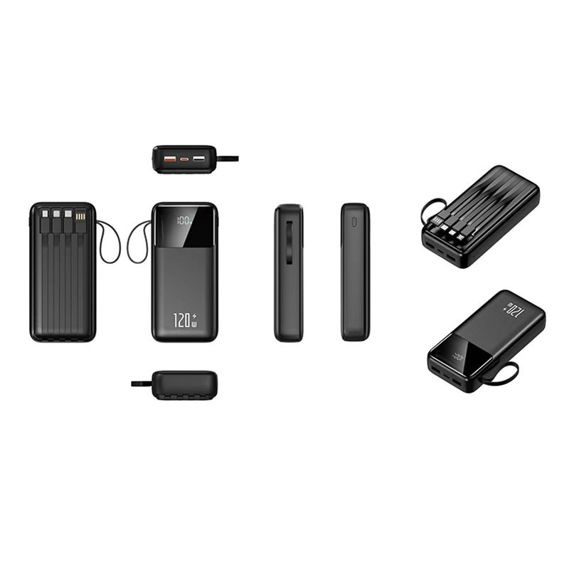 Xiaomi Hot 50000mAh 120W Power Bank Super Fast Charging Powerbank Portable Mobile Power With 4 Wire for iPhone Samsung HUAWEI 6