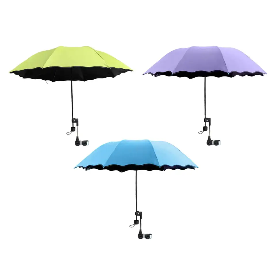 Adjustable Beach Umbrella with Clamp for Sun Protection