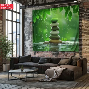 Zen Garden Stone Wall Tapestry 5