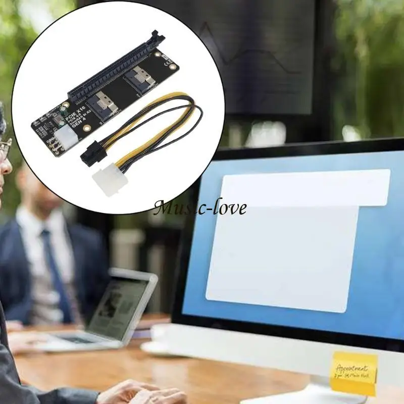 Gen4 2 포트 Slimsas 8I X2-PCIE X16 슬롯 어댑터 보드 예비 부품 203A