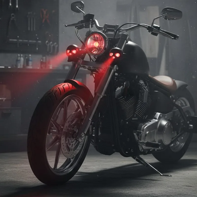 Dual Color Motorcycle LED Skull Shape Waterproof Fog Light Auxiliary Headlights for ATV Scooter Driving Racer Spotlight 2PCS