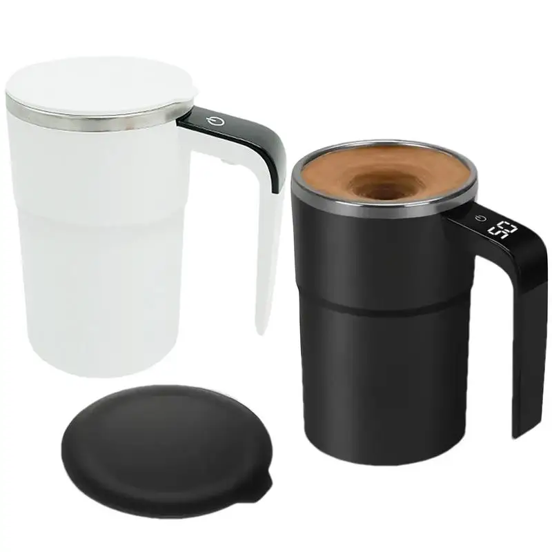 Coffee Stirring Cup Stirring Cup Electric Stirring Cup Coffee Cup Automatic Stirring Magnetic Mug Rechargeable Stirring Coffee Cup with LCD Display Electric Cup Coffee Mixer