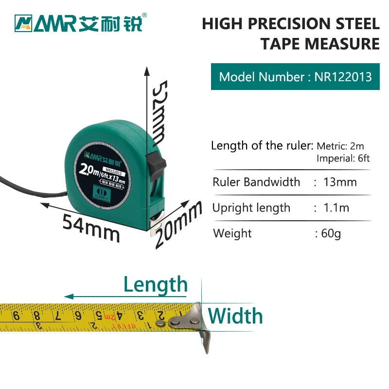 Heavy-Duty Double-Sided Steel Measuring Tape for Woodworking and Construction