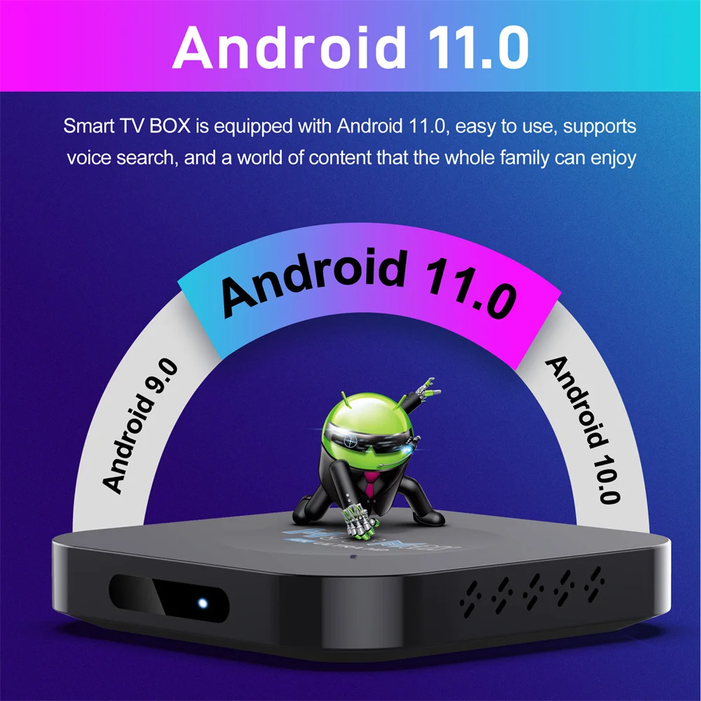 Android 11 TV box H96 MAX M5 2GB 16GB 4K Smart TVbox 2.4G Wifi 3D Media Player 1
