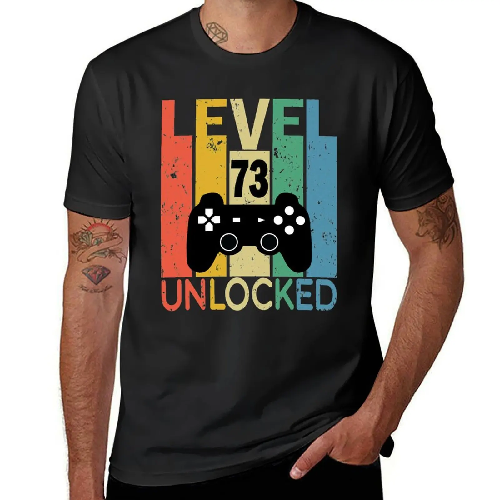

level 73 unlocked T-shirt tees customizeds men clothings