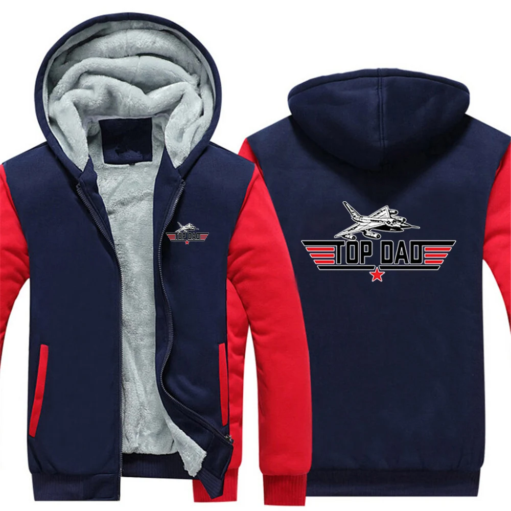 Mens Autumn Winter Hoodie TopGun Jet Logo Printed