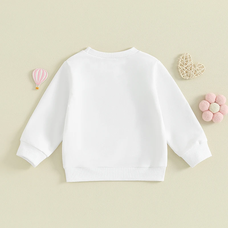 

Toddler Baby Girl Boy Valentine Day Outfit Mama s Dada s Little Love Embroidered Sweatshirts Kids Winter Clothes